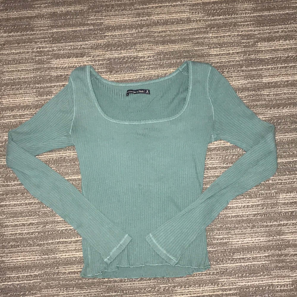 Abercrombie and Fitch Olive Green Long Sleeve Tee